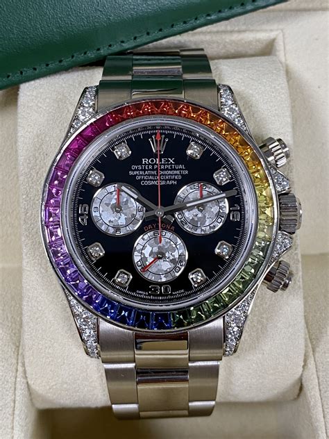 rolex dayton rainbow|rolex daytona rainbow retail price.